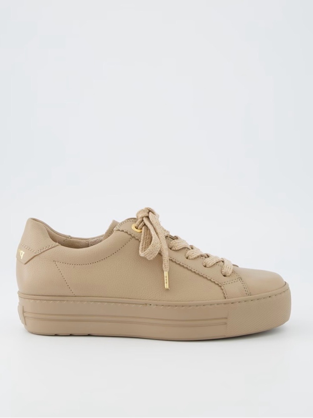 Paul Green Bisque Leather Platform Sneakers